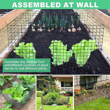 30Pcs Plant Protector from Animals: 10 Pack Metal Mesh Plant Cages to Keep Animals Out - Garden Protection Bunny Barricades from Chicken Squirrels Rabbits for Flowers Vegetables