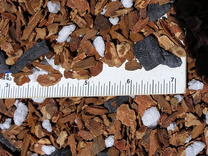 Orchid Potting Mix - Fine Orchid Bark with Charcoal & Sponge Rock. 1 Cubic Foot Bag.
