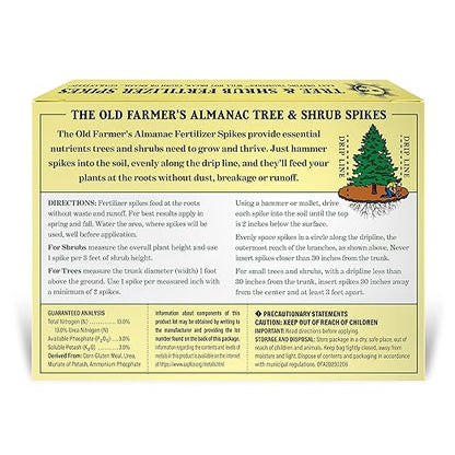 The Old Farmer's Almanac Tree & Shrub Fertilizer Spikes (Box of 6 Spikes - 1.5 Lbs)