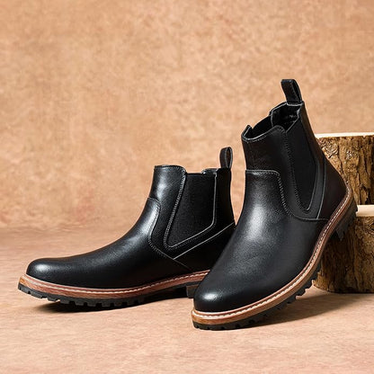 Jousen Chelsea Boots Casual Slip On Ankle Waterproof Mens Boots