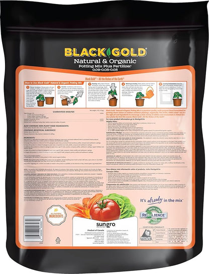Black Gold Natural & Organic Potting Mix 8qt