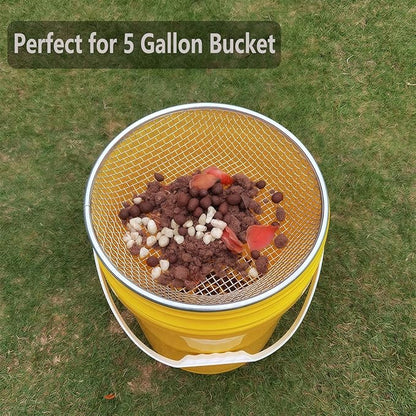 Gardening Sand Soil Compost Sifter Perfect for 5 Gallon Bucket (1, 1/4 Inch)