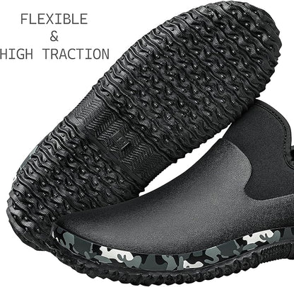 TENGTA Unisex Waterproof Garden Mud Shoes Mens Rubber Gardening Rain Boots for Women Car Wash Footwear