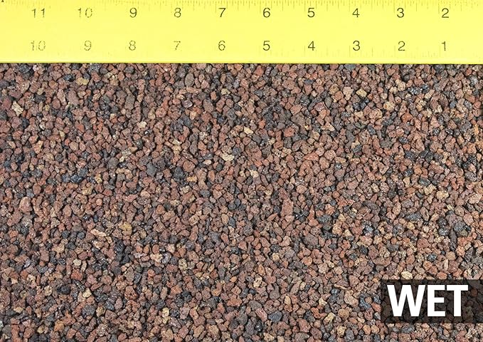 2 Gal. 1/8" - 3/16" Pre Mix Horticultural Red/Black Lava for Cactus & Succulent, Bonsai Tree Soil Mix - Small Grain (2GAL BK/RED S)