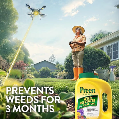 Preen Garden Weed Preventer Plus Plant Food - 16 lb. Pail - Covers 2,560 sq. ft.
