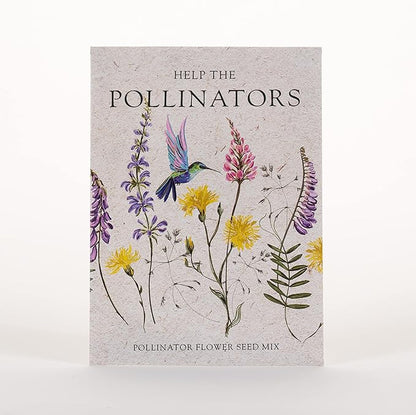 Bentley Seed Co. | Help Pollinators Kraft Hummingbird | 25 Non-GMO, Non-Coated Wildflower Seed Packets for Planting | Flower Seeds | Garden Seed to Grow Live Plants | A Beautiful Gift