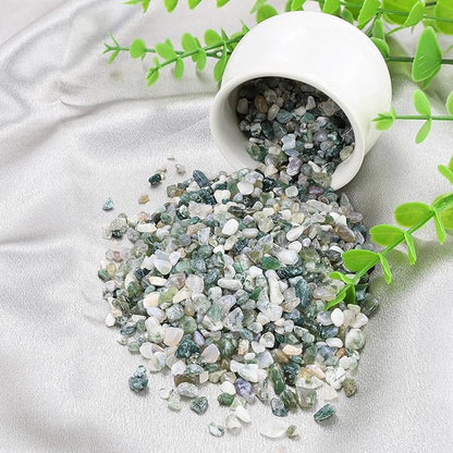 ZHIYUXI Aquatic Agate Crystal Chips Bulk Fish Tank Decorations Aquarium Rocks Gravel Vase Filler Stones Crystals for Candle Making Witch Kit Gravel for Plants Quartz Sand Gemstone 0.22 lbs
