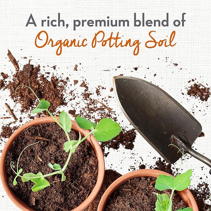 Whitney Farms Organic Potting Soil - Natural Indoor and Outdoor Container Mix for Vegetables, Herbs and Flowers, Feeds Plants up to 2 Months - 8 qt.