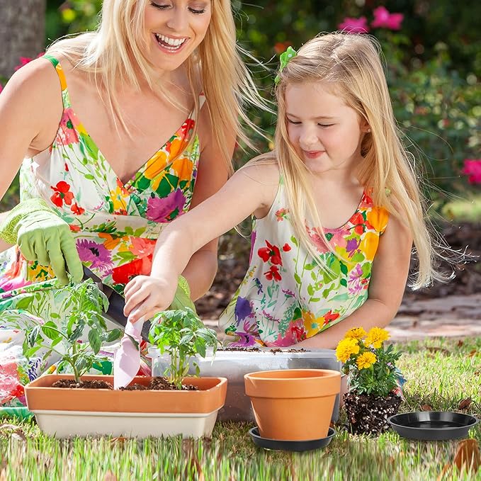 12Pack Plant Saucer - 8 10 12 Inch Plant Tray Round Plastic Plant Drip Trays for Indoor Outdoor Garden Plants, Collects Flower Pot Drainage and Excess Water