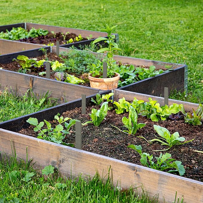 Relaxdays Plant Stakes, Set of 10, Garden & Herb Bed, Plant Signs for Labelling, 20 x 3 cm, Slate, Anthracite