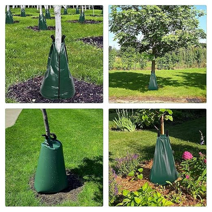 Tree Watering Bags 20 Gallon – Slow Release Drip Irrigation for Trees, PVC Tree Watering Bag for New & Established Trees, Deep Watering in 5–8 Hours, Ideal for Fruit Trees & Young Saplings (6 Pack)
