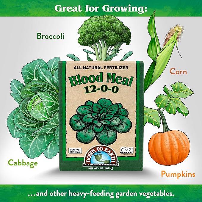 Down to Earth Blood Meal Fertilizer Mix 12-0-0, 5 lb