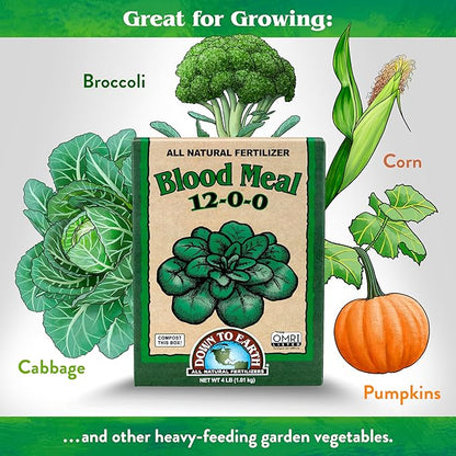 Down to Earth Blood Meal Fertilizer Mix 12-0-0, 5 lb