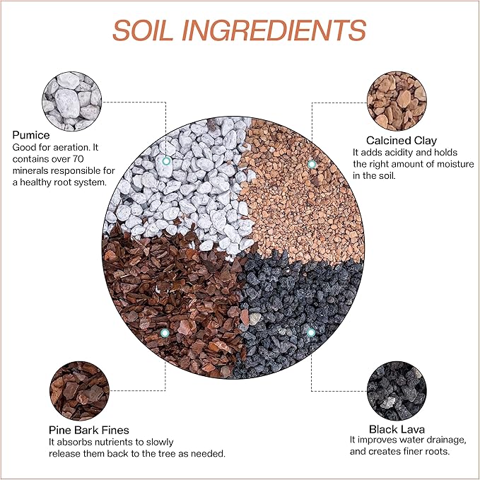 Bonsai Soil by The Bonsai Supply – 20qts. Professional Bonsai Soil Mix | Ready to use| Great for All Bonsai Tree Varieties.