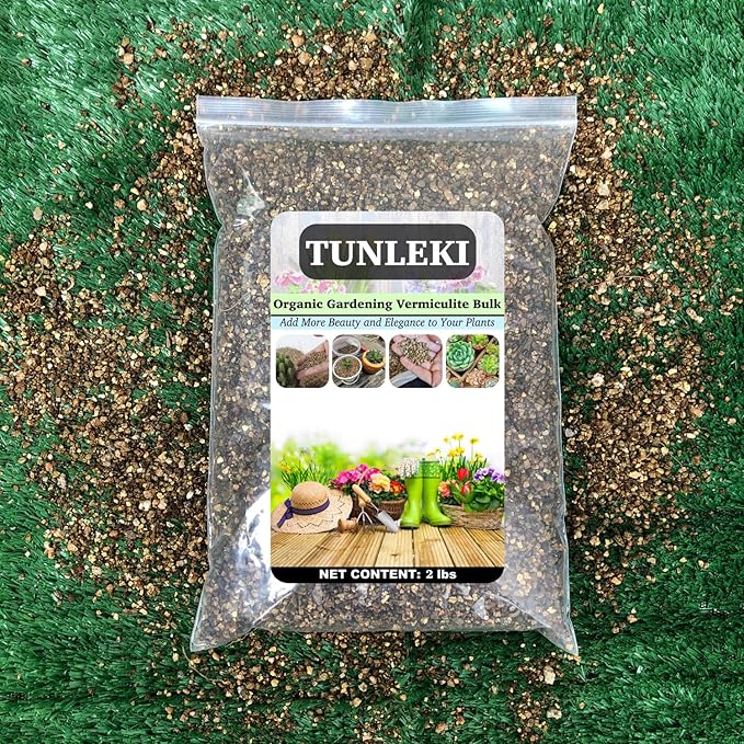 1lbs/2lbs Horticultural Vermiculite Bulk,Organic Vermiculite for Plants,Hydroponics, Terrariums, Orchids, Mushroom Or Reptile Habitats (2lb)
