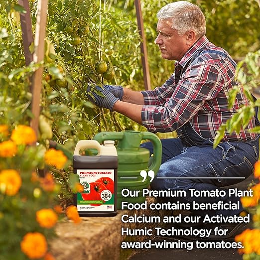 PlantVantage Concentrated Tomato Plant Food – Liquid Fertilizer with Humic Acid & Zinc, Liquid Plant Food Supporting Strong Roots, Bigger Blooms & Higher Yields, Easy Root Feed or Foliar Spray – 1 Gal