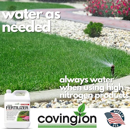 Covington 30-0-0 NPK Liquid Fertilizer (32oz) – High Nitrogen Low Salt Lawn Fertilizer Concentrate – All Purpose Liquid Formula for Lawns, Plants, Vegetable Gardens, for Any Turf & foliar Application