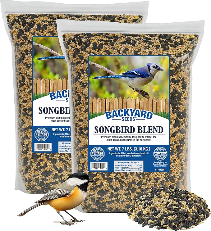 CountryMax Backyard Seeds Songbird Blend Bird Seed Great Variety (14 Pounds)