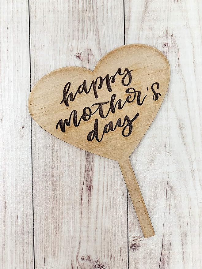 Happy Mother's Day Wood Engraved Plant Tag