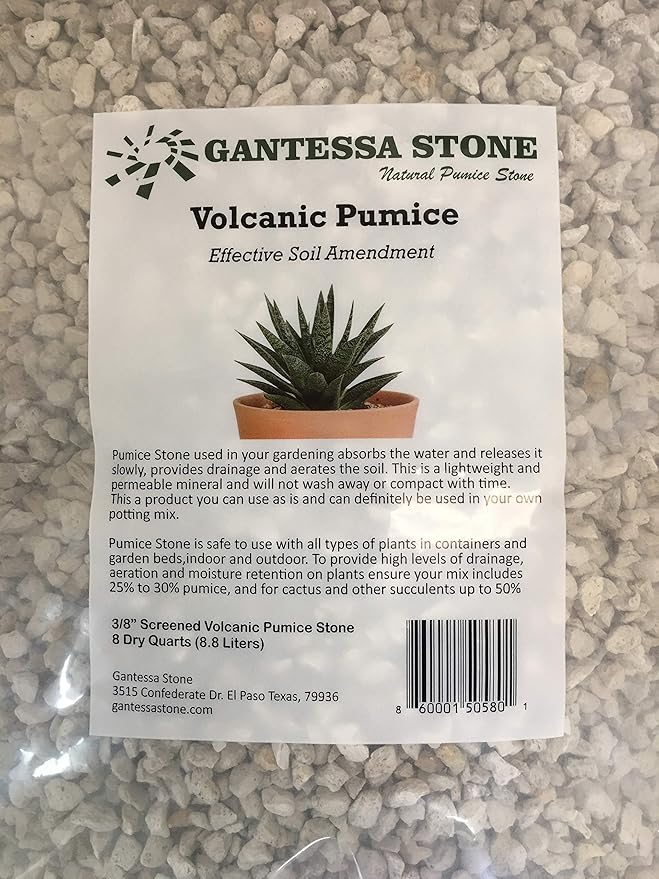 Gardening Pumice for Plants Soil Amendment | 3/8" Screened | 8 Quarts