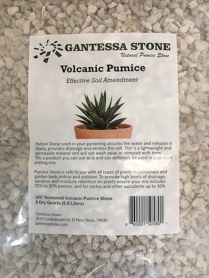 Gardening Pumice for Plants Soil Amendment | 3/8" Screened | 8 Quarts