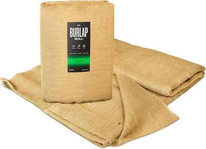 VViViD Gardening Burlap Roll (40” x 35ft) Tree Wrap Natural Jute Fiber Material, Weed Barrier, Plant Care from Elements, Craft Projects and Part Decor