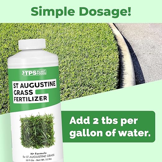 St Augustine Grass Fertilizer, Complete Plant Food for Saint Augustine Grass, Liquid Fertilizer by TPS Plant Foods, 32 oz (1 Quart)