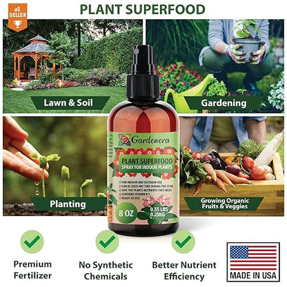 𝐁𝐄𝐒𝐓𝐒𝐄𝐋𝐋𝐄𝐑 Plant Superfood for Tangerine Trees with B1 Vitamin, Glucose and Essential Minerals - Organic Plant Food Fertilizer for Indoor & Outdoor Tangerine Plant Care - 8oz