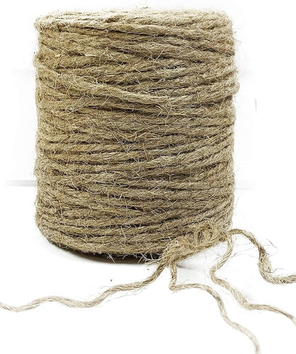 Jute Rope Twine 4 ply 300 ft | Jute Garden Twine | Craft Quality Unique Dark Garden Twine | Supports Vines, Plants and Vegetables Pottery Product (4 Ply 300 Ft)