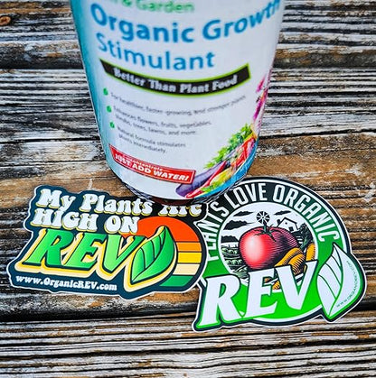 Organic REV Liquid Plant Growth Stimulant – OMRI Listed Organic Soil & Plant Supplement for Vegetables, Flowers & Lawns – Supports Root Development & Nutrient Uptake – 32 Ounce