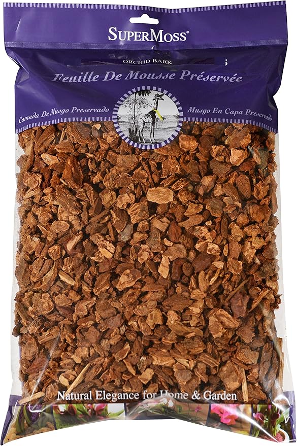 SuperMoss (23114) Orchid Potting Bark,Natural,4 quarts,(Pack of 8)