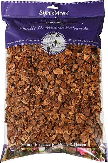 SuperMoss (23114) Orchid Potting Bark,Natural,4 quarts,(Pack of 8)