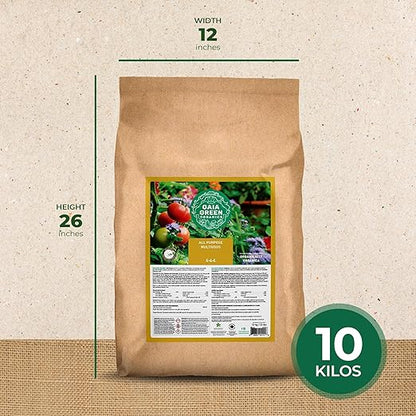GAIA GREEN All Purpose Soil Supplement for Resilient Crop Growth Ideal for Household Plants, Urban Gardens, Lawns, and Greenhouses, 10 Kilos