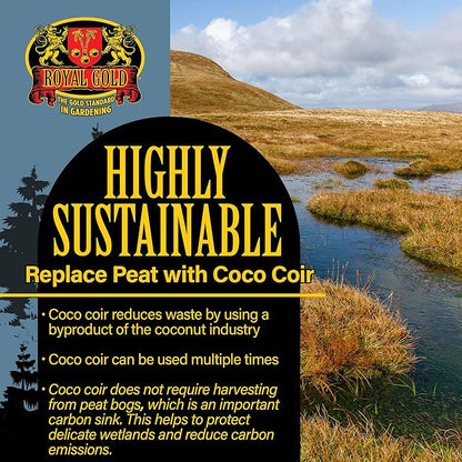 Royal Gold Potting and Propagation Mix, 1.5cu ft - Ideal for Containerized Plants/Gardens, Well-Draining, Peat-Free Formula - Encourages Healthy Root Development