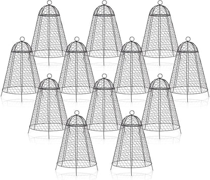 boldworks Garden Cloches for Plants Chicken Wire Cages to Protect from Animals Outdoor Extra Large Rustproof Thicker and Finer Mesh 12" x 20" Pack of 12