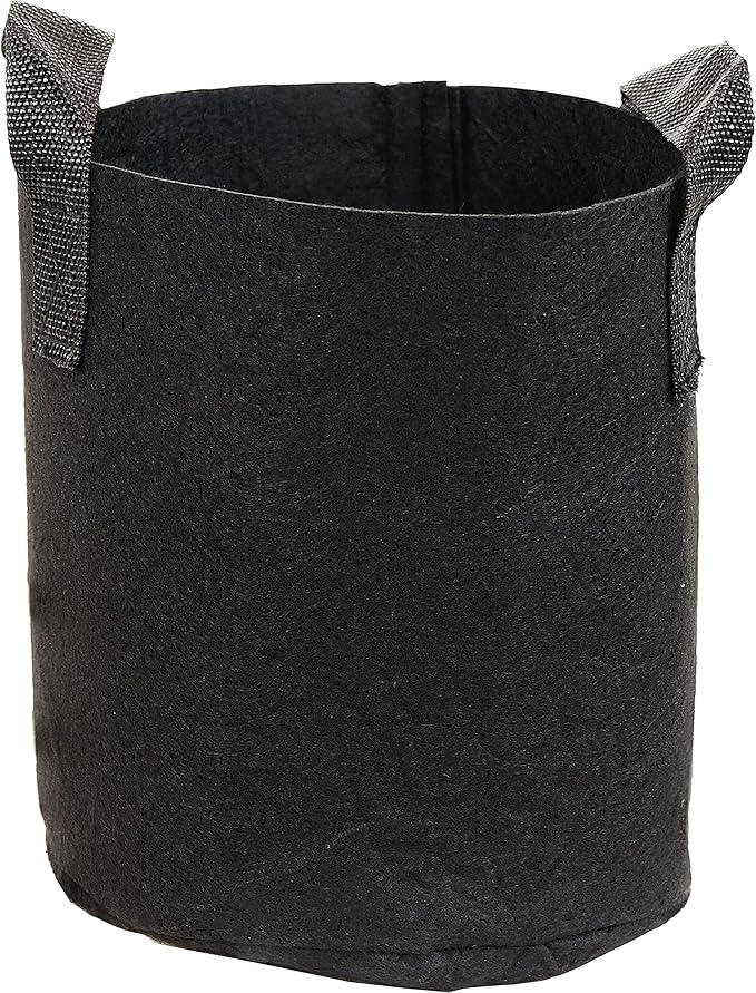 Sunnydaze 10-Pack of 2-Gallon Garden Grow Bags for Vegetables - Black 300 GSM Non-Woven Polypropylene Felt Fabric Flower Pots and Planters with Handles - Gardening Containers