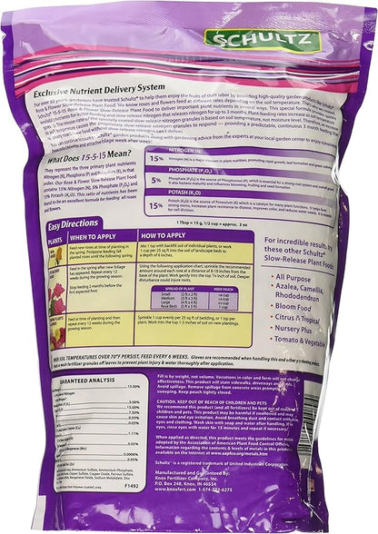Schultz Spf48410 Rose & Flower Slow-Release Plant Food, 15-5-15, 3.5 Lbs.