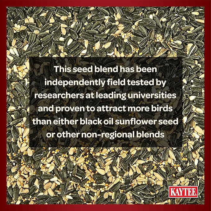 Kaytee Midwestern Regional Seed Blend for Cardinals, Finches, Chickadees, Woodpeckers and Other Outside Wild Birds, 14 Pound Box
