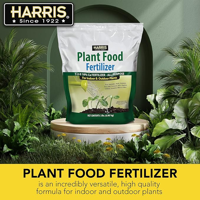 Harris Premium Plant Food Fertilizer, Promotes Vigorous Growth of Indoor and Outdoor Plants, 2lb