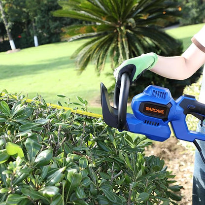 GARCARE 24-Inch Hedge Trimmer Corded - 4.5 Amp Electric Bush Cutter with Dual-Action Blades and Safety Lock Bush Trimmer for Thick Branches Hedges and Shrubs