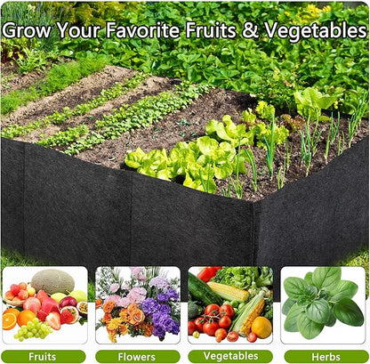1-Pack 6 Grids Fabric Grow Bags, 3x2x1ft Thickened 400G Nonwoven Fabric Raised Garden Beds with Handles - Indoor Outdoor Planters for Vegetables, Herbs, Flowers