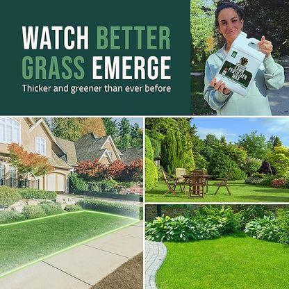 PetraMax Liquid Lawn Fertilizer for Lawns Concentrate - Liquid Fertilizer for Lawns, Food for Grass - 16-4-8 High Nitrogen Lush Green Grass, Phosphorus for Strong Roots - Apply Spring & Summer (32 oz)