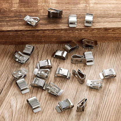 Dunzy 200 Pcs Stainless Steel Cable Clips S Clip Metal Trailer Wire Clip Electrical Cord Management Solar Panel Wire Clips for Pv Wiring Boat Cable Boat Trailer, 0.2 to 0.3 Inch in Rope Capacity