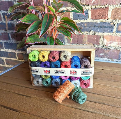 Bosmere K812 Nutscene Wood Crate of 24 Mini Twines Spools