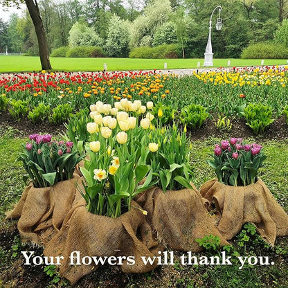 40" x75 Feet Gardening Burlap Fabric Roll - Burlap Tree Wrap, Weed Barrier, Erosion Control, Aisle Runner, Multipurpose Natural Jute Fabric, High Density Material