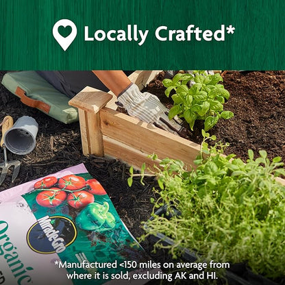 Miracle-Gro Organic Raised Bed & Garden Soil with Quick Release Natural Fertilizer, Peat Free, 1 cu. ft., 2-Pack