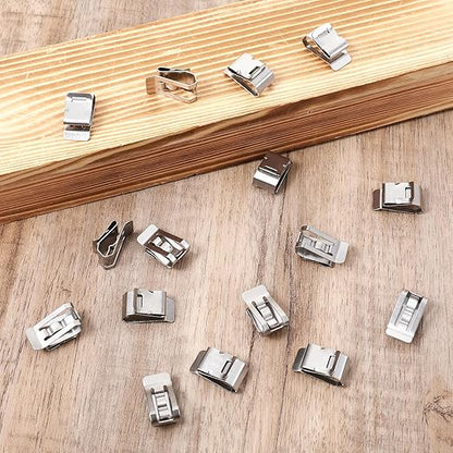 150 Pcs Stainless Steel Cable Clips, Metal Trailer Wire Clip for Electrical Cord Management, Wire Clips for Cords, Metal Cable Clamps Solar Panel PV Wiring Boat Trailer Applications (1 x 0.5 Inch)