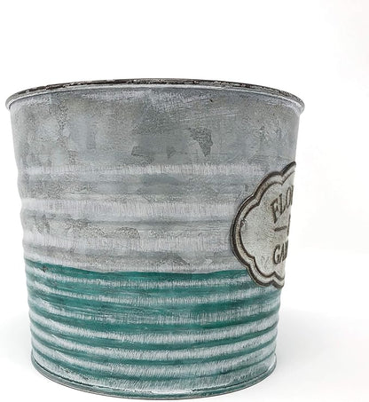 allgala Galvanized Planter Pot Indoor and Outdoor Decoration-6"-HD60074