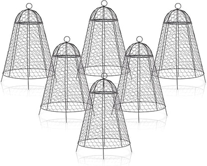 boldworks Garden Cloches for Plants Chicken Wire Cages to Protect from Animals Outdoor Extra Large Rustproof Thicker and Finer Mesh 12" x 20" Pack of 6