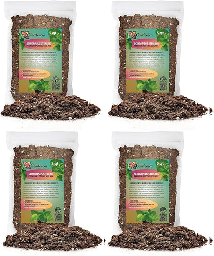 Gardenera Scindapsus Sterling Potting Mix - Unlock Robust Growth and Stunning Leaves with Our High-Performance Formula - 20 Quart